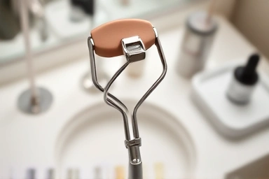 Elegant Shiseido eyelash curler with new rubber pad