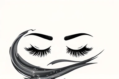 Symbolic representation of mascara's resistance to smudging and external elements.