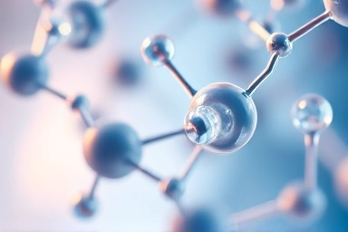 Peptide and collagen molecules in skincare.