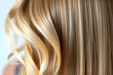 Close-up hair texture: C-curl volume vs. straight smoothness