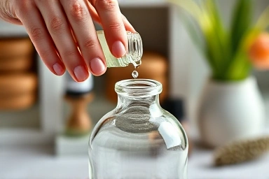 Hands crafting a custom scented diffuser.