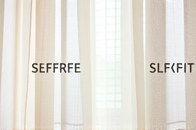 Fabric samples of sheer chiffon curtains, highlighting texture and quality.