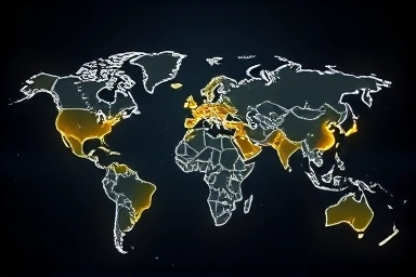Global education network map, symbolizing international study opportunities.