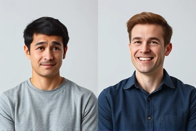 Transformation from struggling to fluent English speaker with AI.