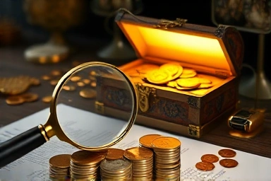 Financial support hidden in documents and coins