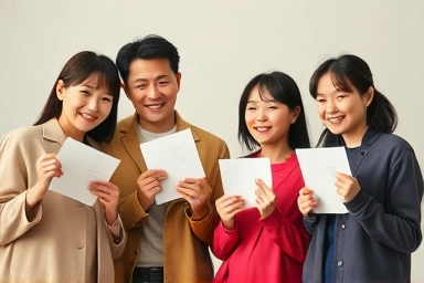 Parents celebrating tax refunds for education expenses.