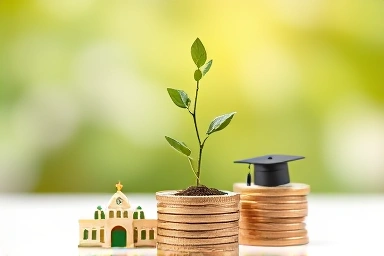 Symbolic growth of education investment through tax benefits.