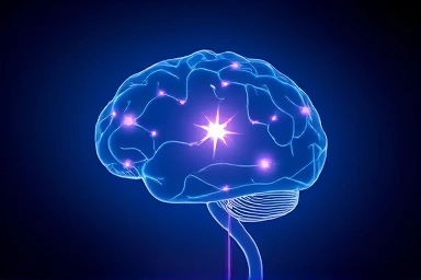Abstract brain with glowing connections leading to a star, symbolizing focused learning.