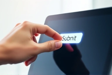 Successful submission of a digital assignment on a device.