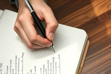 Hand writing notes for improved memory and understanding