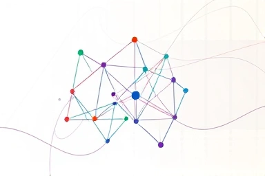 Abstract visualization of mathematical concepts connecting.