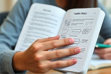 Student studying for medical school interview notes