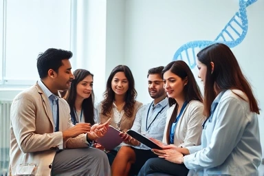 Medical school MMI interview simulation, diverse candidates, professional setting