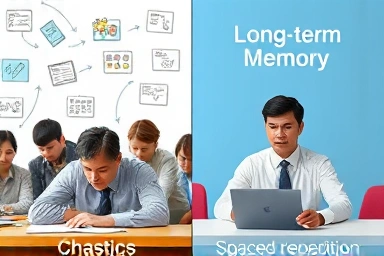 Effective vs. ineffective study methods for memorization.