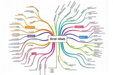 Vibrant mind map with brain pathways symbolizing learning