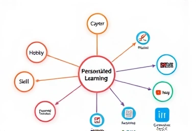 Infographic representing personalized learning ecosystem and platform connections