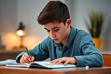 Student studying for pharmacy school admission