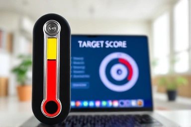 Digital thermometer showing prediction accuracy for learning platform.