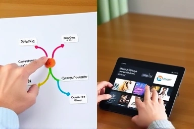 Visualizing different English learning paths and personalized choices.