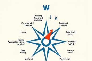 Symbolic compass guiding major selection at university