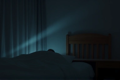 Peaceful sleep, mental clarity, serene bedroom, moonlight