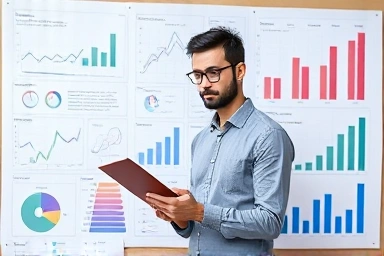 Person achieving self-study success in statistical analysis.