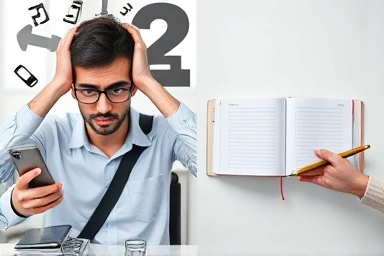 Contrast of distraction vs. focused study with a planner.