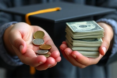 Financial disparity in education costs, tuition fee comparison.