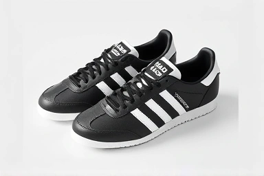 Adidas Samba OG sneakers on a minimalist background.