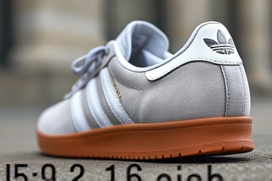 Close-up of Adidas Samba OG shoe profile.