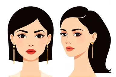 Facial shapes matched with ideal drop earring designs.