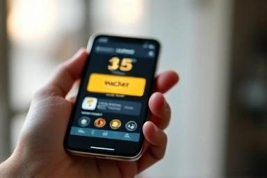 Smartphone shopping app with digital voucher