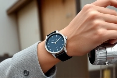 Stylish Galaxy Watch worn as a fashion accessory.