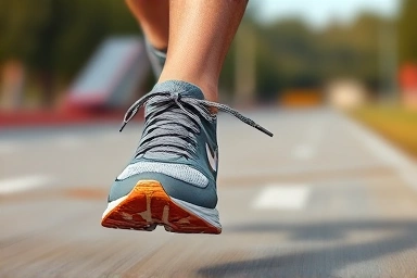 Securely tied athletic shoe laces, preventing untying