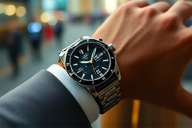 Tissot PRC200 watch on a wrist, elegant and functional