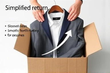 Simplified international fashion return with cost savings