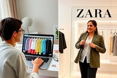 Online vs. offline Zara shopping experience.