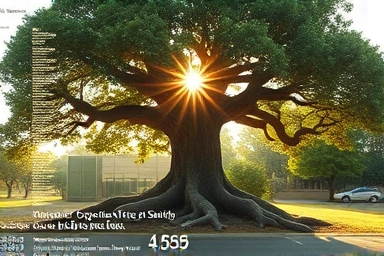 Symbolic oak tree representing corporate stability and growth.