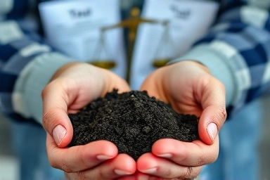 Hands holding soil, symbolizing agricultural legacy and tax transfer