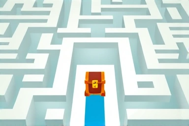 Abstract maze leading to tax savings.