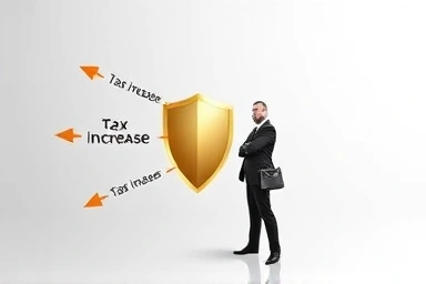 Shield protecting a business owner from tax burdens