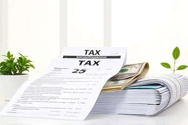 Organized tax documents and growing savings symbolizing financial clarity.