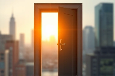 Symbolic image of a golden opportunity closing.