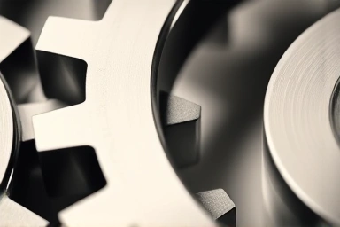 Interlocking gears representing individual and company contributions to a financial system.