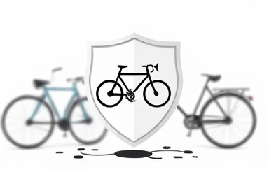 Bicycle accident insurance protection concept