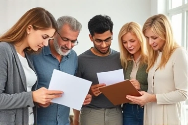 People reviewing insurance documents for comprehensive coverage.