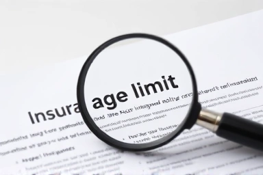 Car insurance policy with age limit highlighted