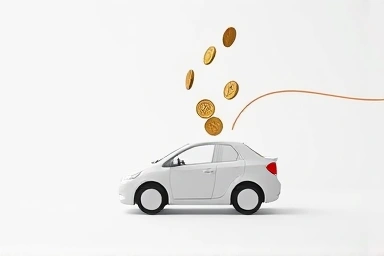 Money saving concept for car insurance through experience.