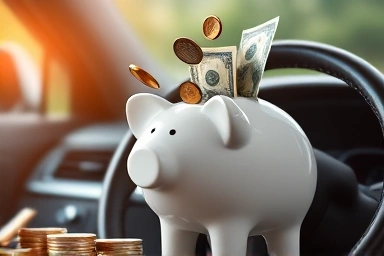 Car odometer displaying low mileage, symbolizing insurance savings.