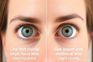 Single-focus vs multifocal lens, insurance coverage, medical procedure comparison